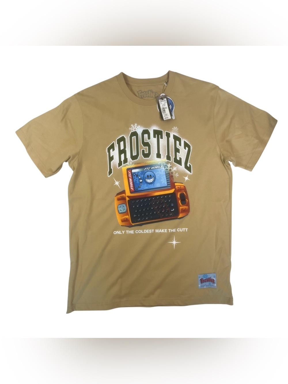 Frostiez sidekick sz Large Tan Graphic Tee - Brand